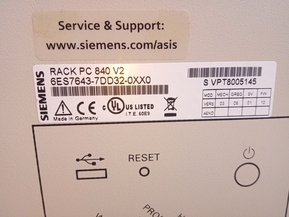 Siemens Simatic Rack Pc 6es7 643-7dd32-0xx0