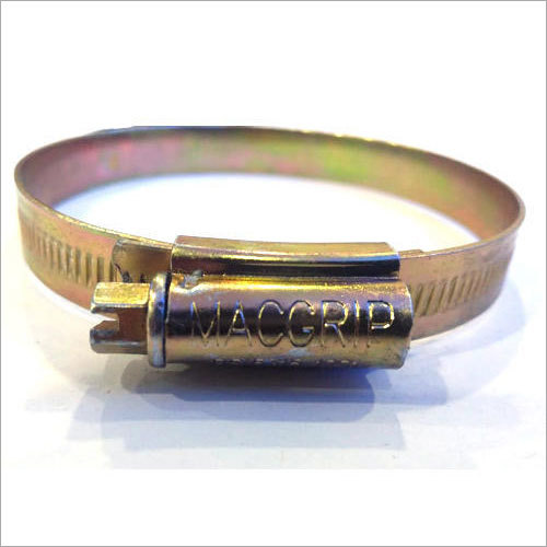 Worm Drive Clamps - MS/SS Material, 000 - 12" Size, Golden Color | Industrial Usage, Durable Fastening Solution