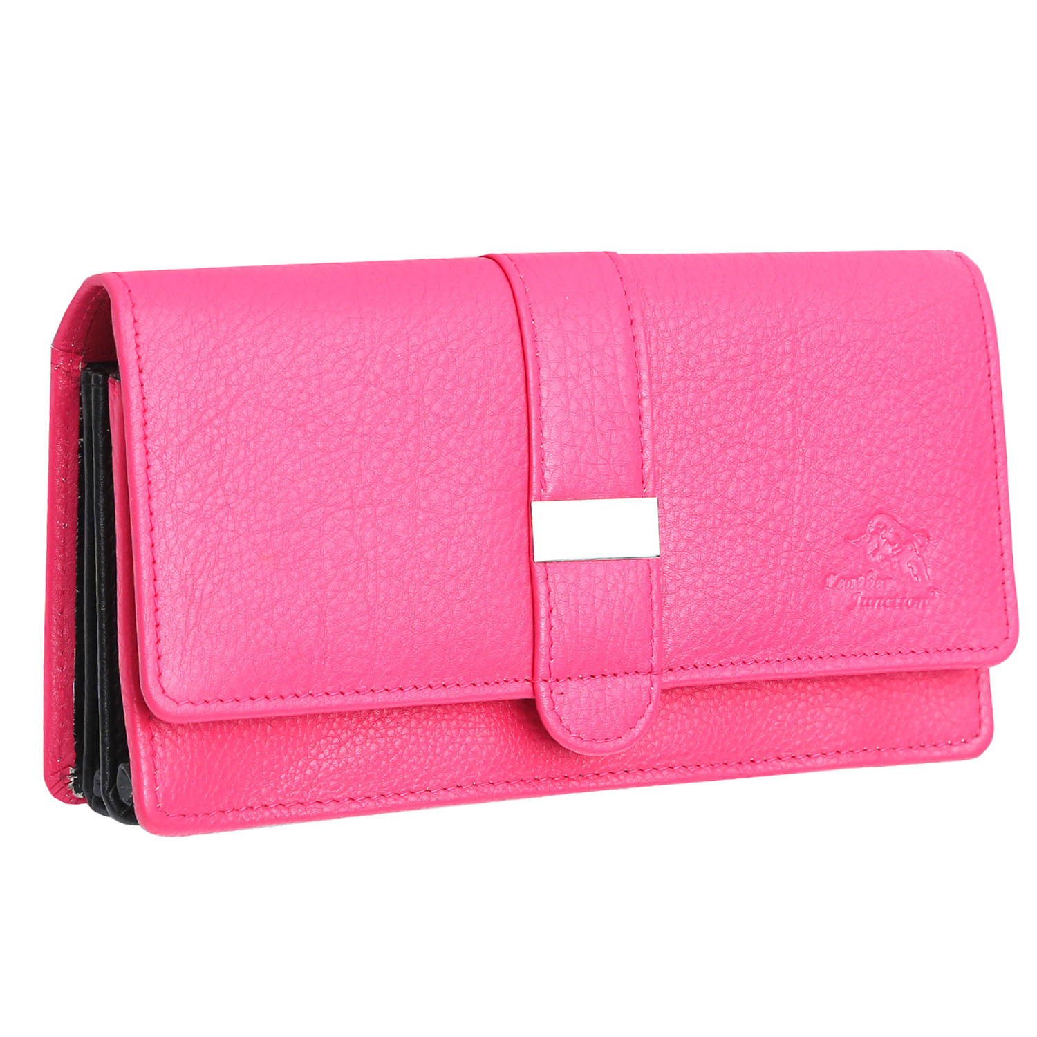 Pink Ladies Leather Clutch Wallet