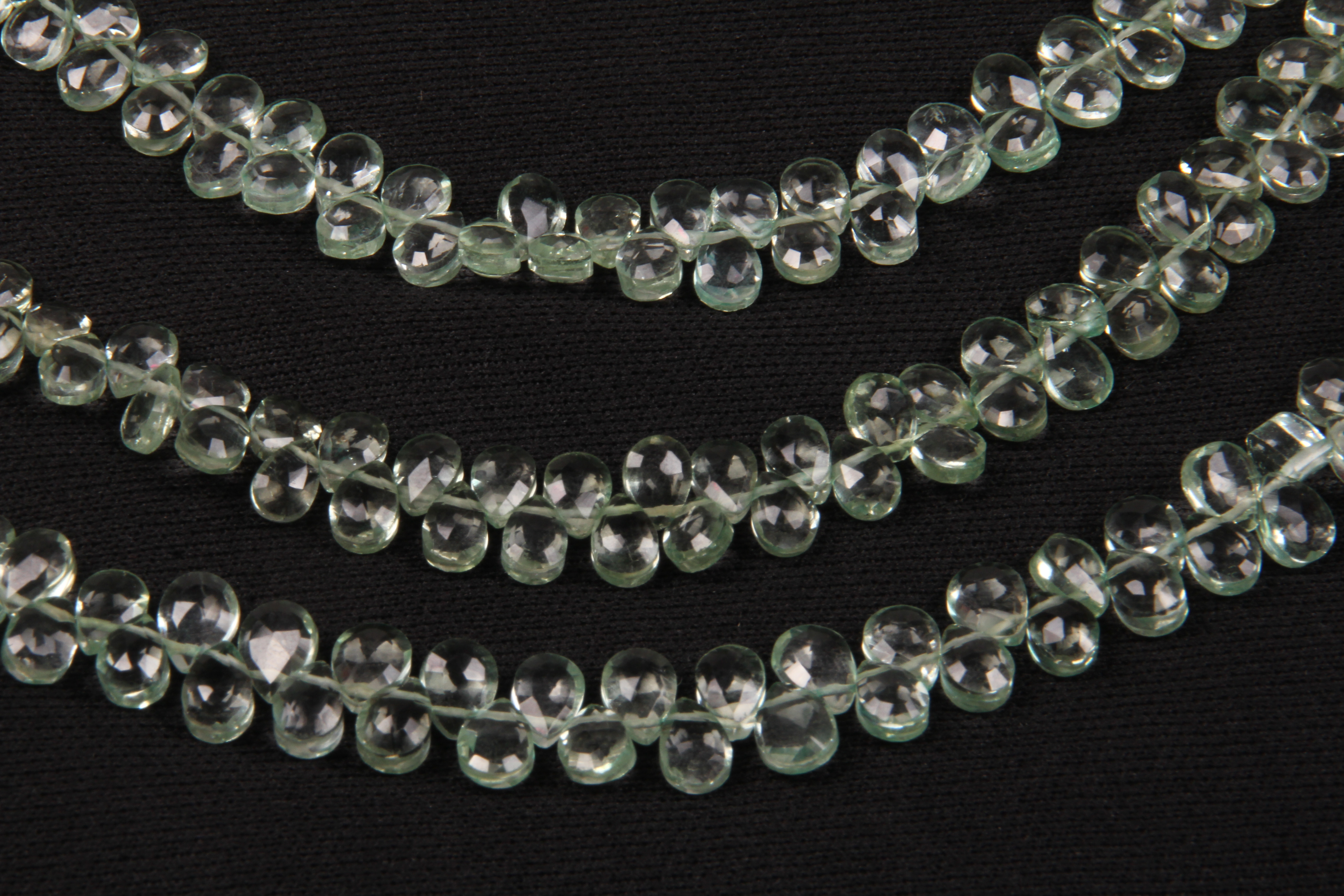 Green Amethyst Pears Briolette