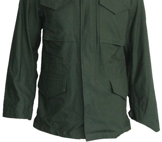 Army Olive Green Military Field Jacket - Material: Cotton