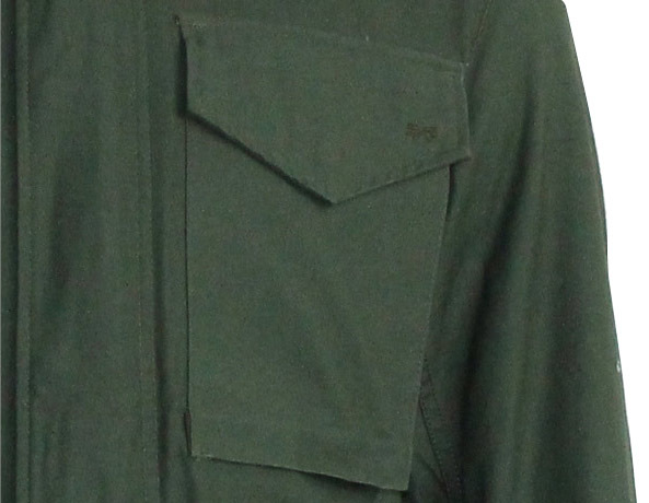 Army Olive Green Military Field Jacket - Material: Cotton