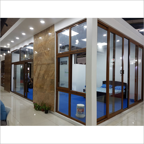 Office Upvc Partition Service - Upvc Frame, Customizable Size, Finished Surface, Brown Color | Termite Proof, Scratch Proof, Fire Resistant, Anti-corrosive