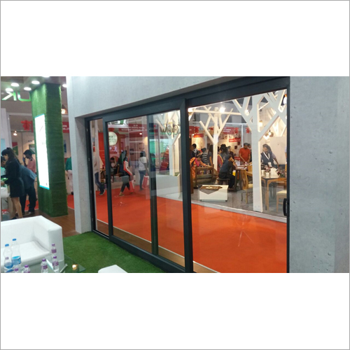 Upvc Sliding Door - Glass, Customized Size, Brown | Sliding Style, Space-saving Design, Ideal For Residential And Commercial Use