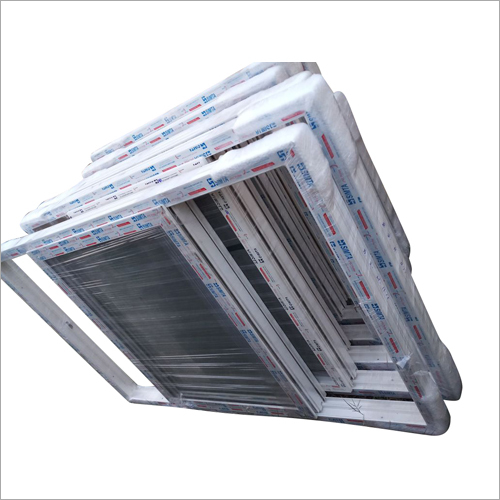Upvc Sliding Window - Upvc Frame, Customized Size, Silver Color | Elegant Sliding Design, Sound Insulation, Low Maintenance, Improved Air Ventilation