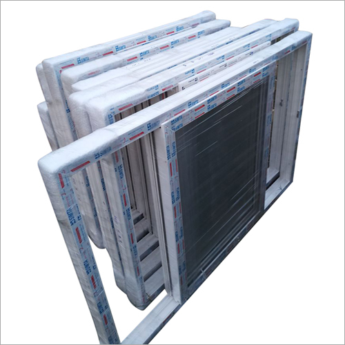 Upvc Sliding Window - Upvc Frame, Customized Size, Silver Color | Elegant Sliding Design, Sound Insulation, Low Maintenance, Improved Air Ventilation