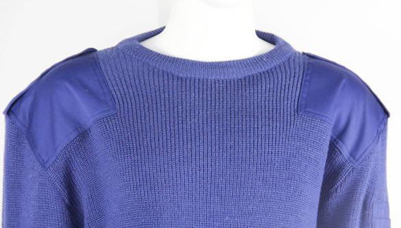 100% Wool Royal Blue Army Sweater Size: Double Extra Small