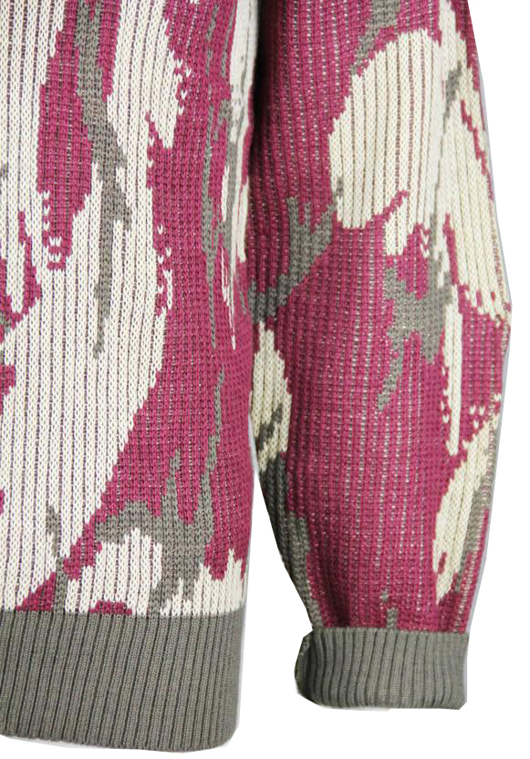 Spring Army Camouflage Wool Pullover