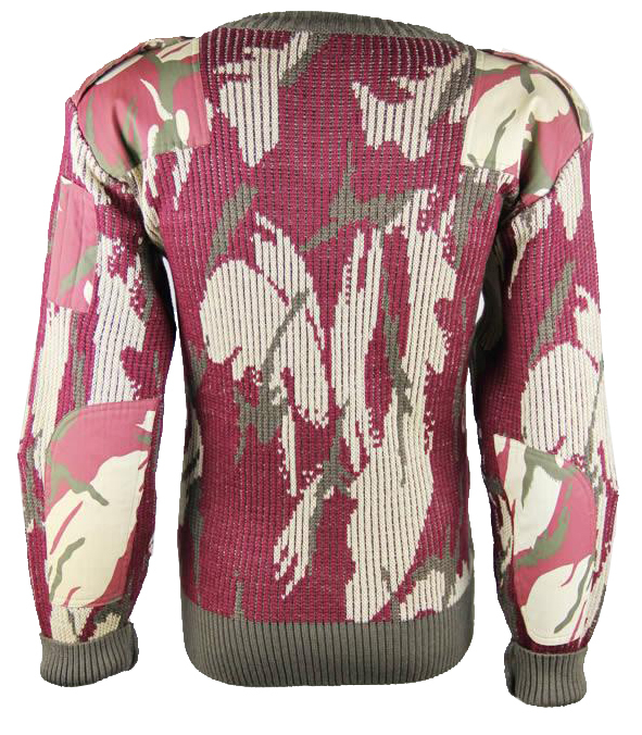 Spring Army Camouflage Wool Pullover
