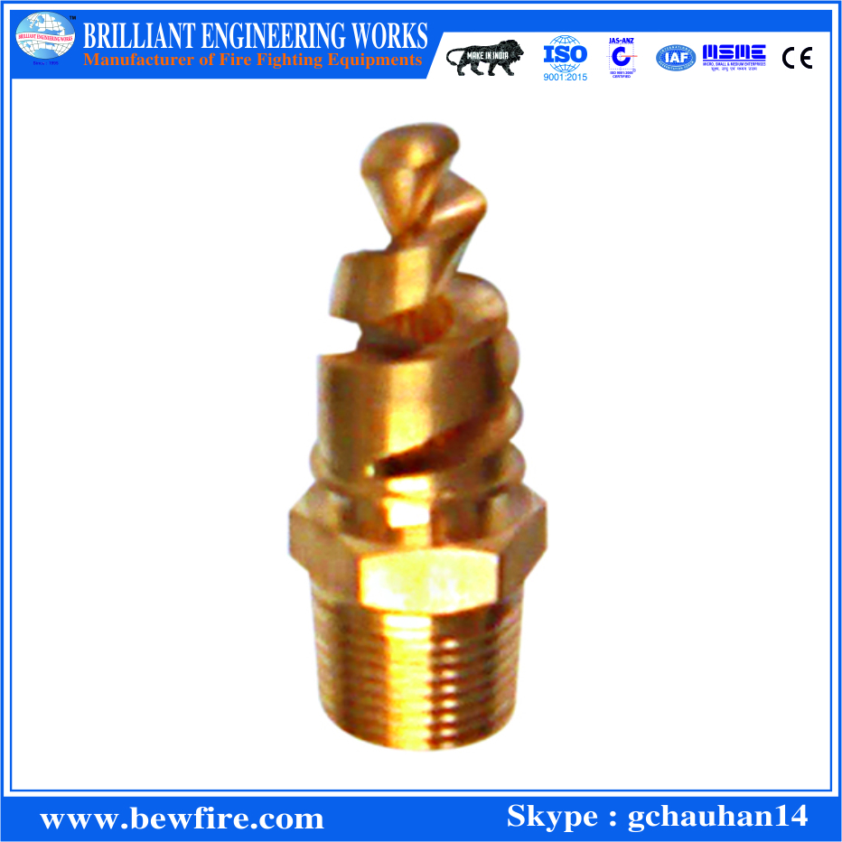 Spiral Spray Nozzle - Brass Material, 1/8 To 2 Inch Size, Silver And Golden Color | 60-170 Degree Spray Angle, 5.5-4140 L/min Flow Rate, 1 Year Warranty