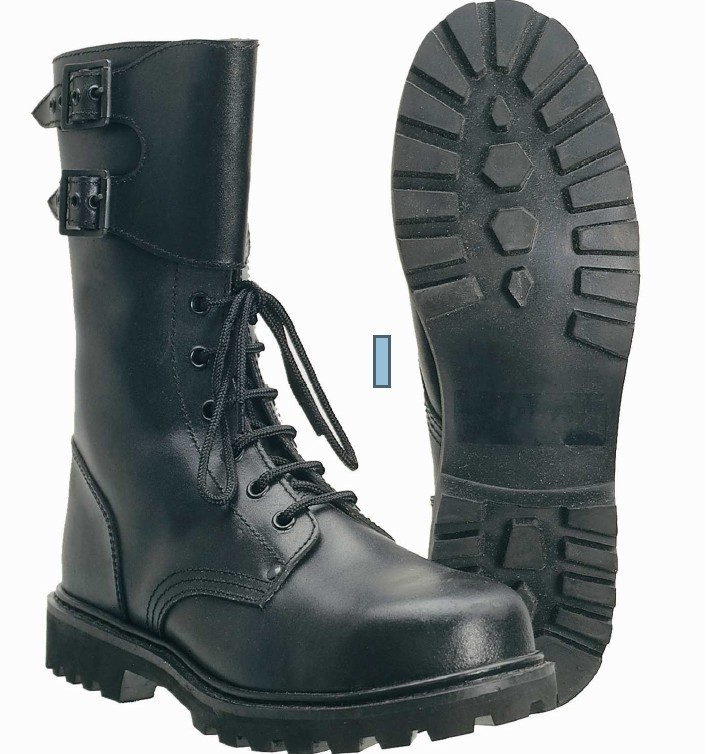 Black Military Goodyear Welted Boot