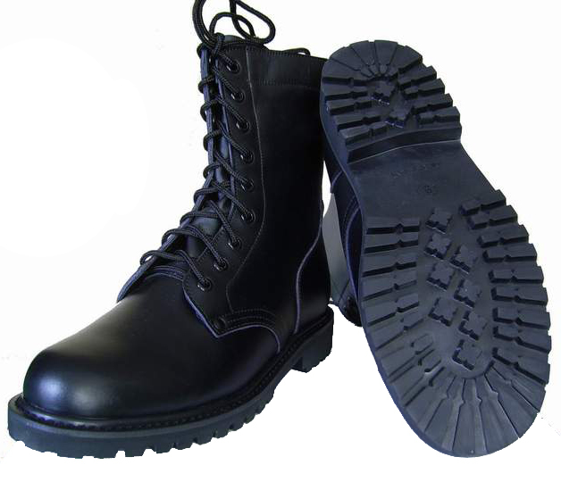 Black Military Goodyear Welted Boot