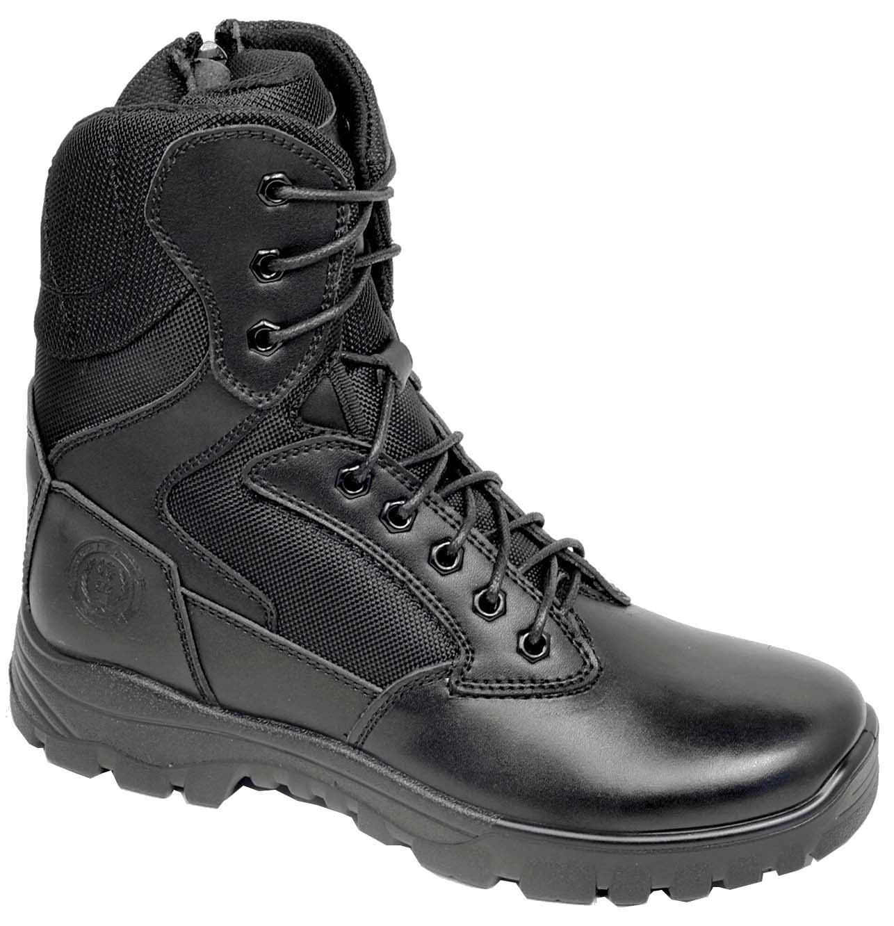 Black Military Pu Rubber Dual Density Sole Tactical Combat Boot