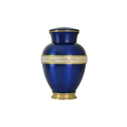 Black Brass Urn Mop Blue