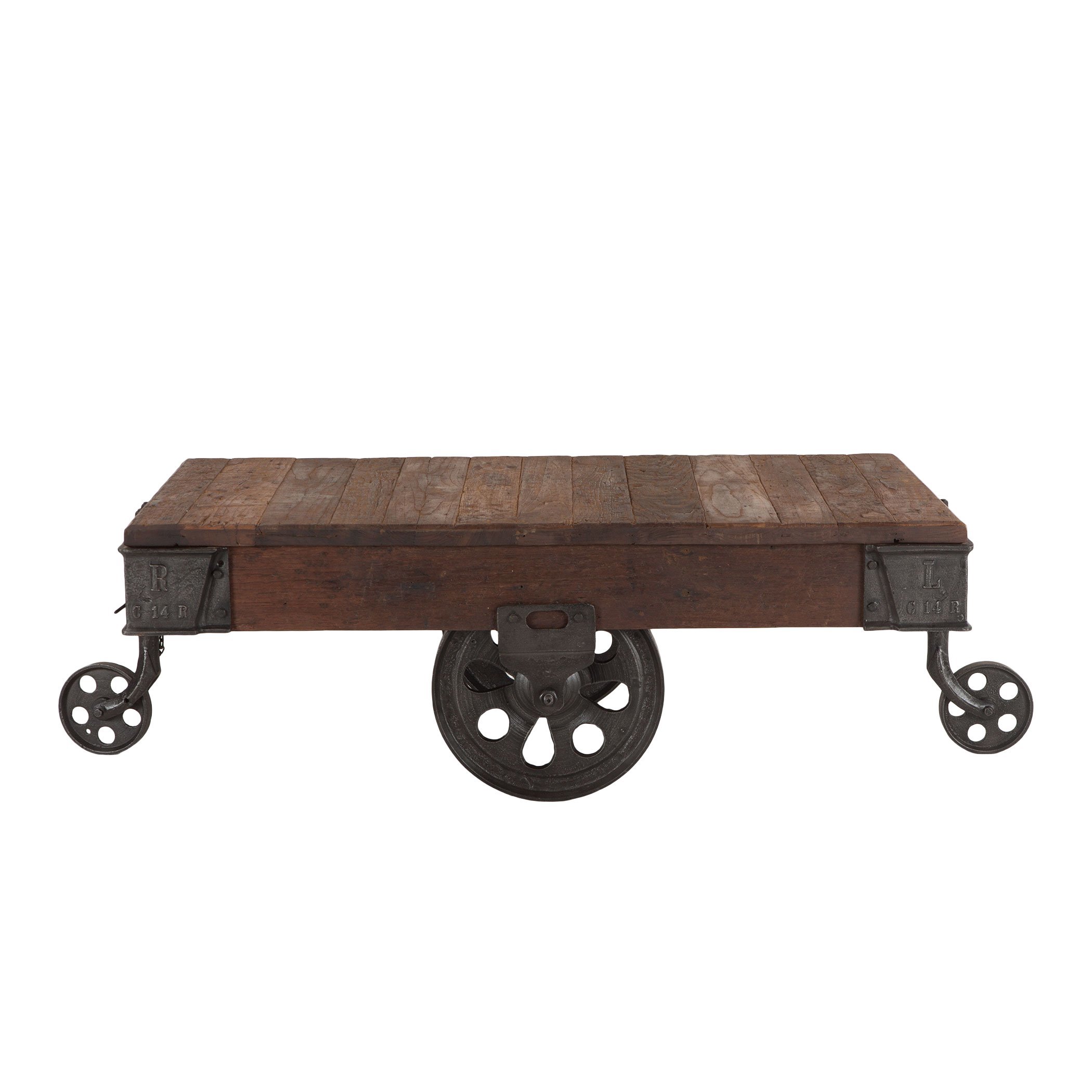 Handmade Rolling Cart Coffee Table