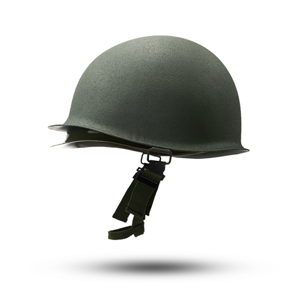 Army M1 Double Layer Steel Helmet - High-quality Steel, Normal Size, Army Green | Nij Iiia Protection Level, Comfortable Inner Lining, Adjustable Chin Strap, Versatile Military Use