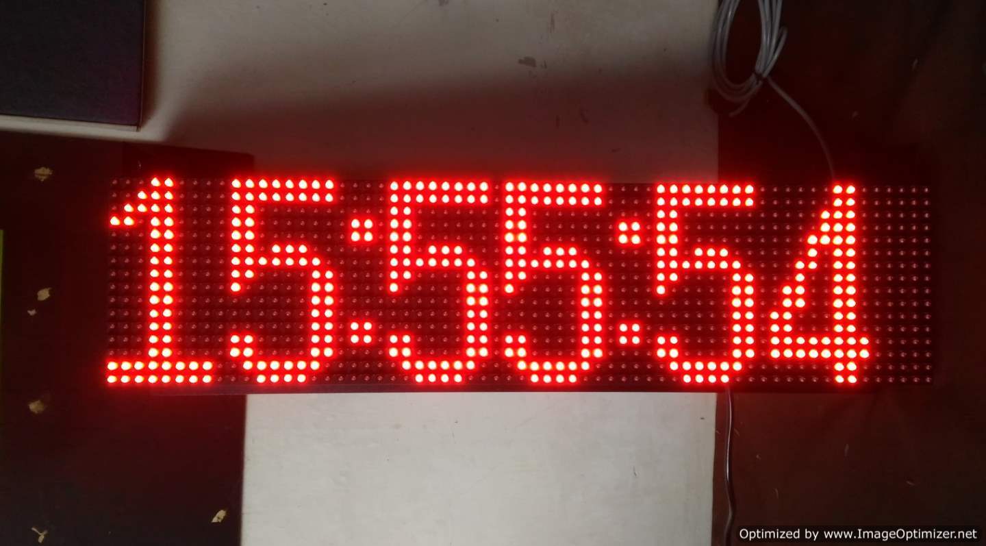 Red Gps Clock 6 Inch