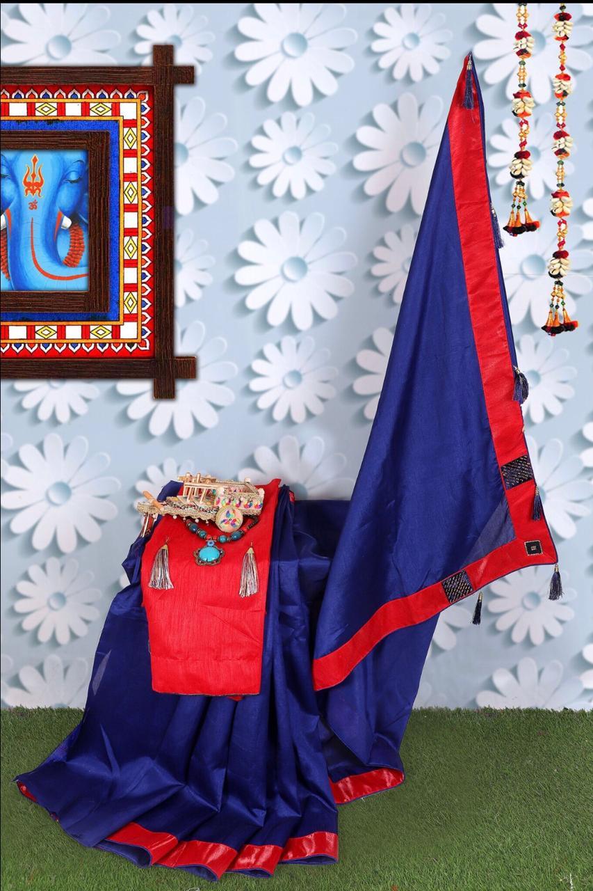 Zoya Silk Saree With Designer Lace - Silk Material, 5.5 Mtr Length, Multicolor Design | Suitable For All Seasons With Dry Clean Care