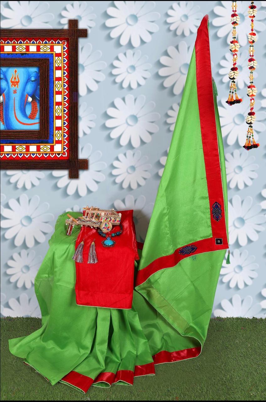 Zoya Silk Saree With Designer Lace - Silk Material, 5.5 Mtr Length, Multicolor Design | Suitable For All Seasons With Dry Clean Care