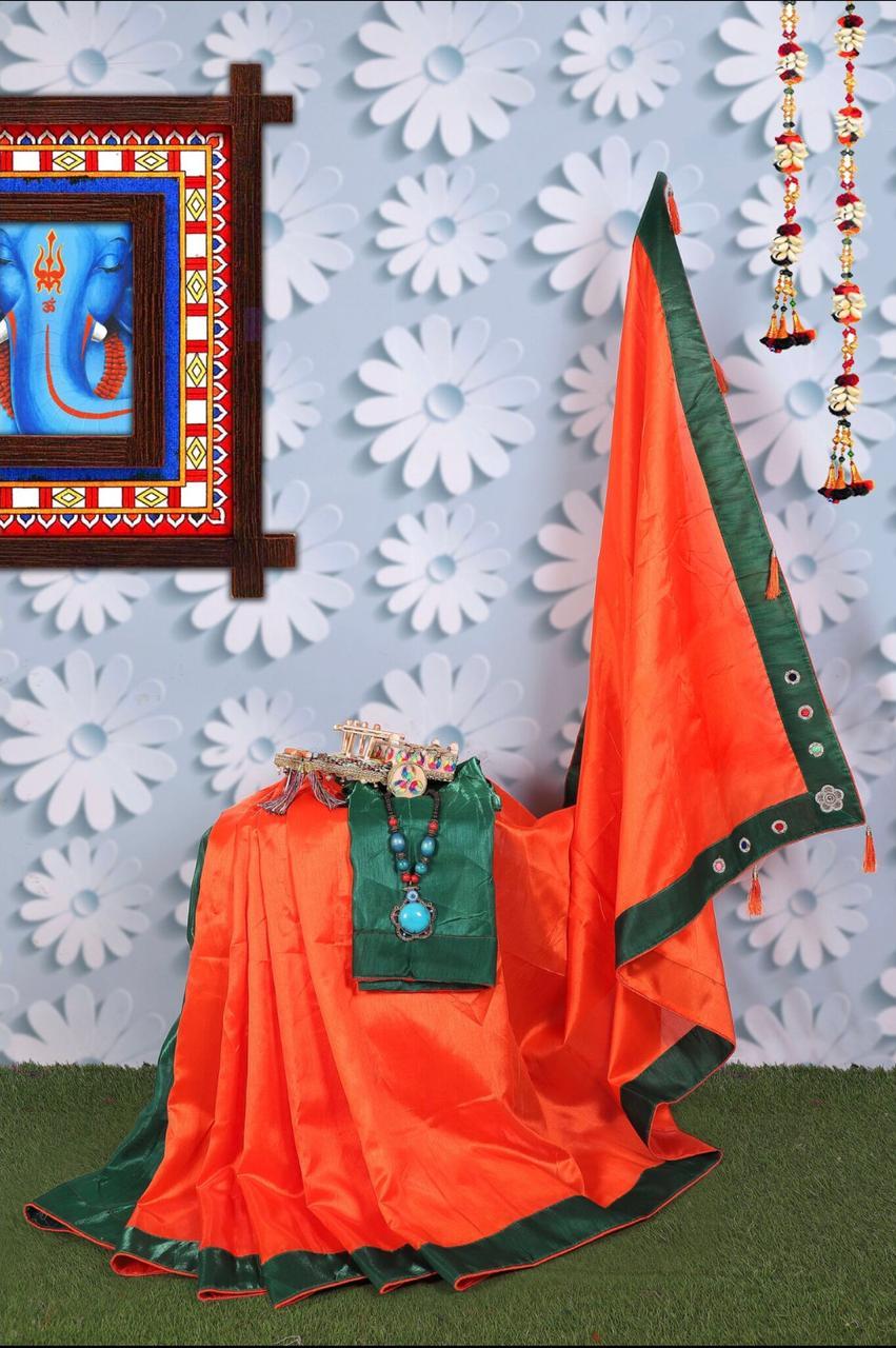 Zoya Silk Saree With Designer Lace - Silk Material, 5.5 Mtr Length, Multicolor Design | Suitable For All Seasons With Dry Clean Care