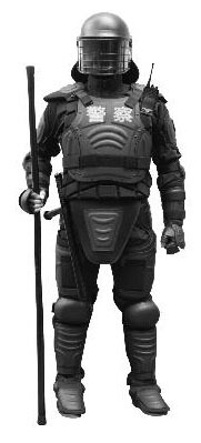 Black Police Anti Riot Suits