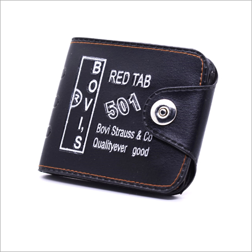 Mens Printed Leather Wallet - Leather, Custom Size, Various Colors | Modern Style, Folded Design, Fashionably Functional Accessory