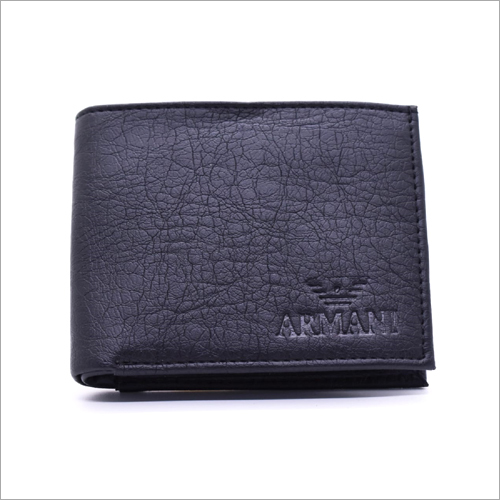 Mens Black Designer Wallet - Leather, Customized Size | Modern Folded Design in Sleek Black Finish