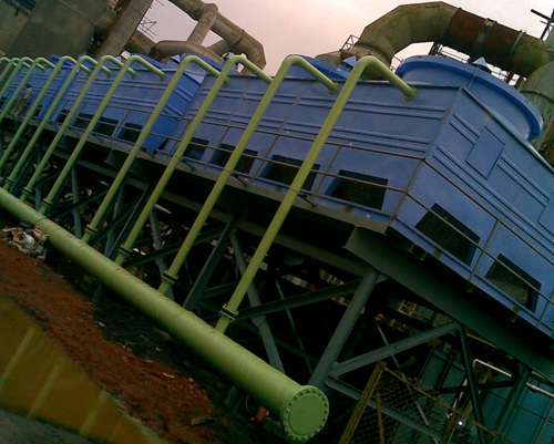FRP Cooling Towers - Capacity 10TR to 2000TR, Splash Type Fill with High Operational Fluency, Blue Design