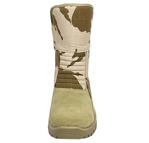 Full Grain Leather Army Camouflage Pu Rubber Dual Density Desert Boots