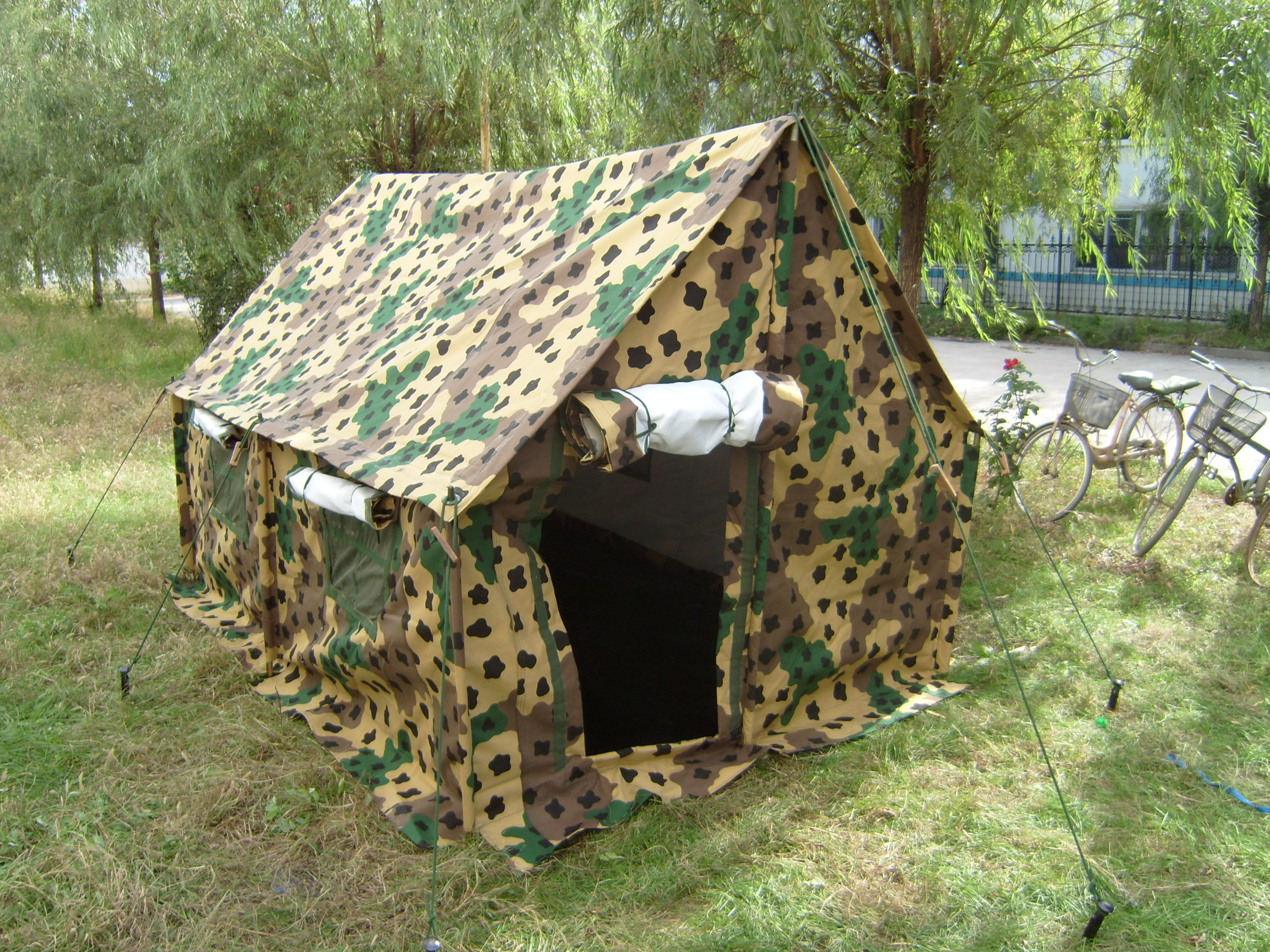 420d Polyester With Pu Coating Uganda Army Desert Camouflage Military Tent