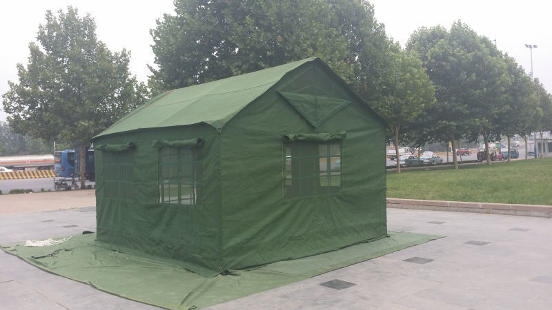 Ghana Army Olive Green Waterproof Military Canvas Tent - 400g Waterproof Coated Ground Sheet, Spacious Design Accommodating Up To 8 People, Reliable Heavy-duty Canvas Fabric