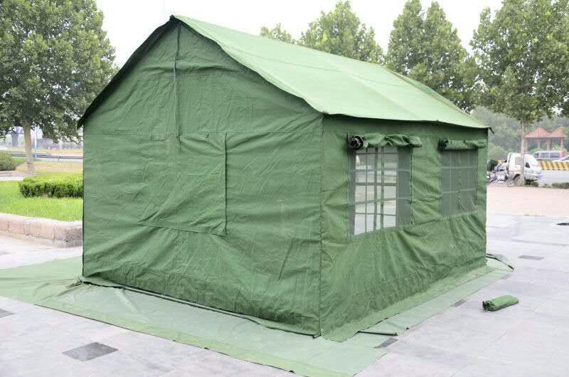 Ghana Army Olive Green Waterproof Military Canvas Tent - 400g Waterproof Coated Ground Sheet, Spacious Design Accommodating Up To 8 People, Reliable Heavy-duty Canvas Fabric