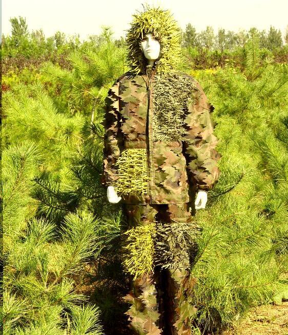 Army Ghillie Suit - 150d Oxford Material, Size S-xxl, Camouflage Fabric | Waterproof, Breathable, Lightweight Design, Optimal Protection For Outdoor Enthusiasts