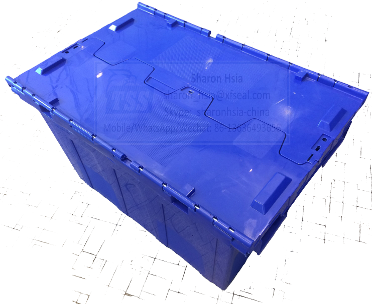 Red 47l Plastic Safety Tote Container Boxes With Lids Storage Safety Boxes Moving Boxes 565x385x320mm Tss-tbx5638