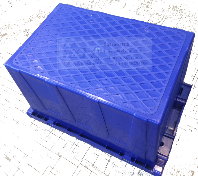 Red 47l Plastic Safety Tote Container Boxes With Lids Storage Safety Boxes Moving Boxes 565x385x320mm Tss-tbx5638