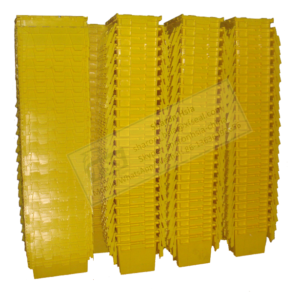 Red 47l Plastic Safety Tote Container Boxes With Lids Storage Safety Boxes Moving Boxes 565x385x320mm Tss-tbx5638