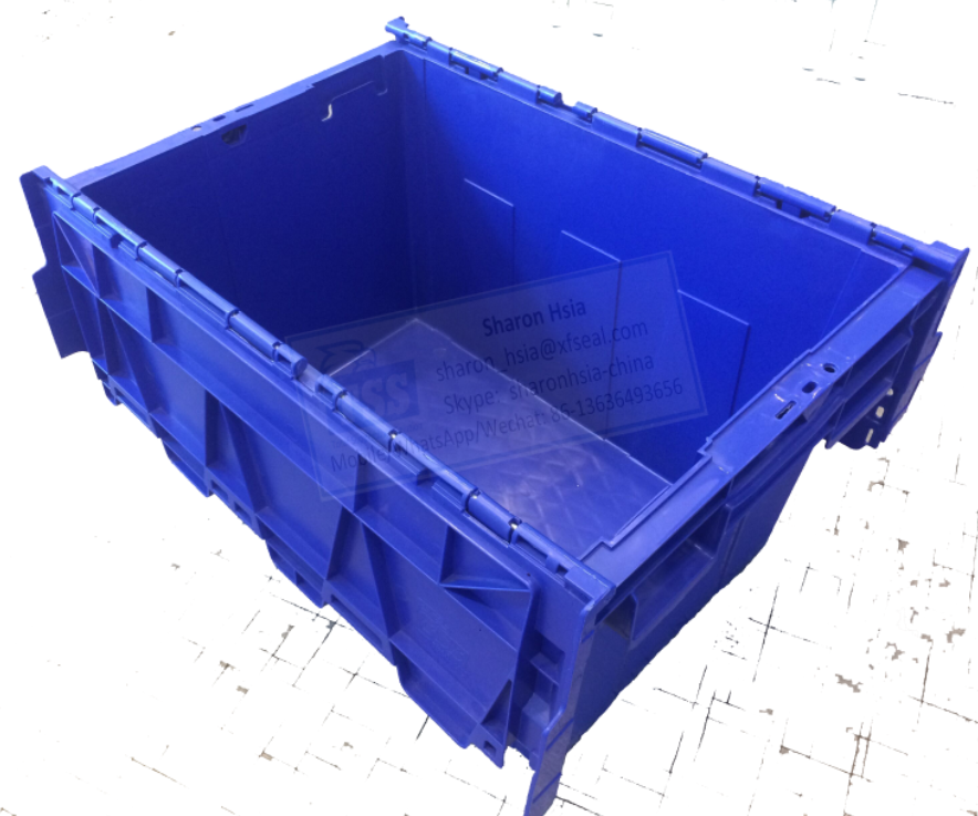Red 47l Plastic Safety Tote Container Boxes With Lids Storage Safety Boxes Moving Boxes 565x385x320mm Tss-tbx5638