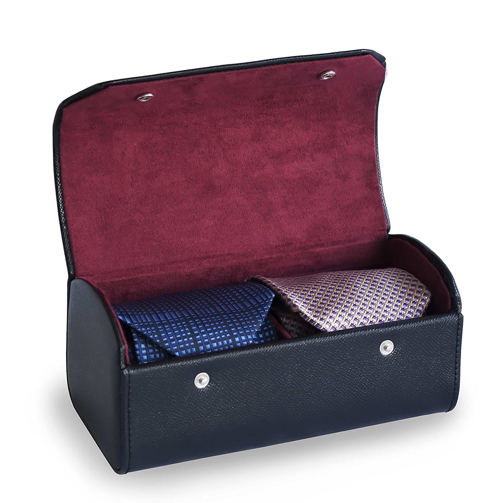 Woven Silk Necktie - 100% Silk, 70-80 Cm Length, Navy Blue | Handmade Thai Silk, Solid Color, Shiny Finish, Ideal For Business And Formal Events