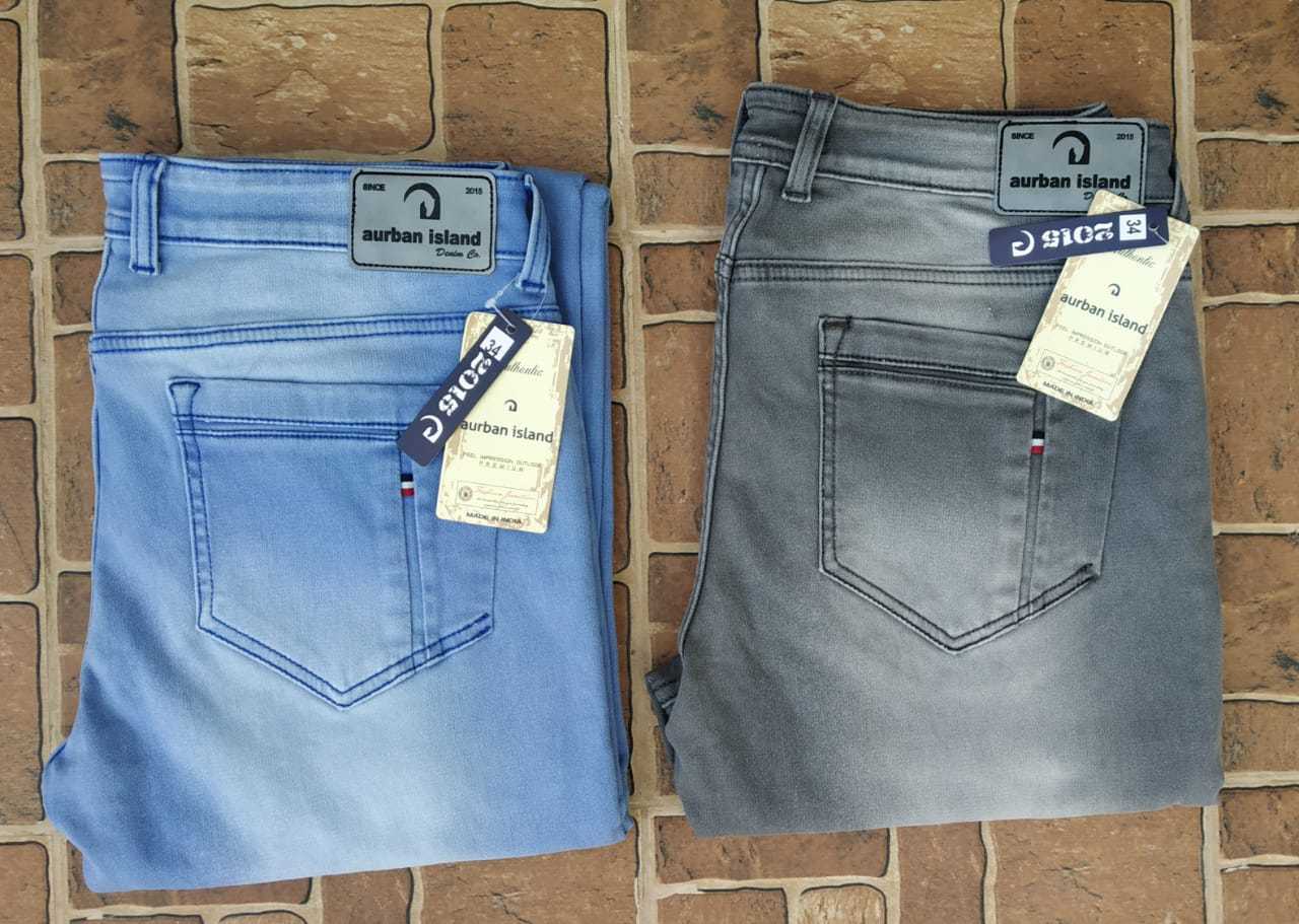 Denim Jeans - Black Knitted Dobby, Slim Fit, 500g Fabric Weight, Plain Dyed, Washed