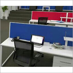 Office Workstation Furniture - Wood Material, Customized Dimensions, Blue and White Colors, Mat and Glossy Finish | Modern Design, Machine-Made Artwork, Foldable for Space Efficiency