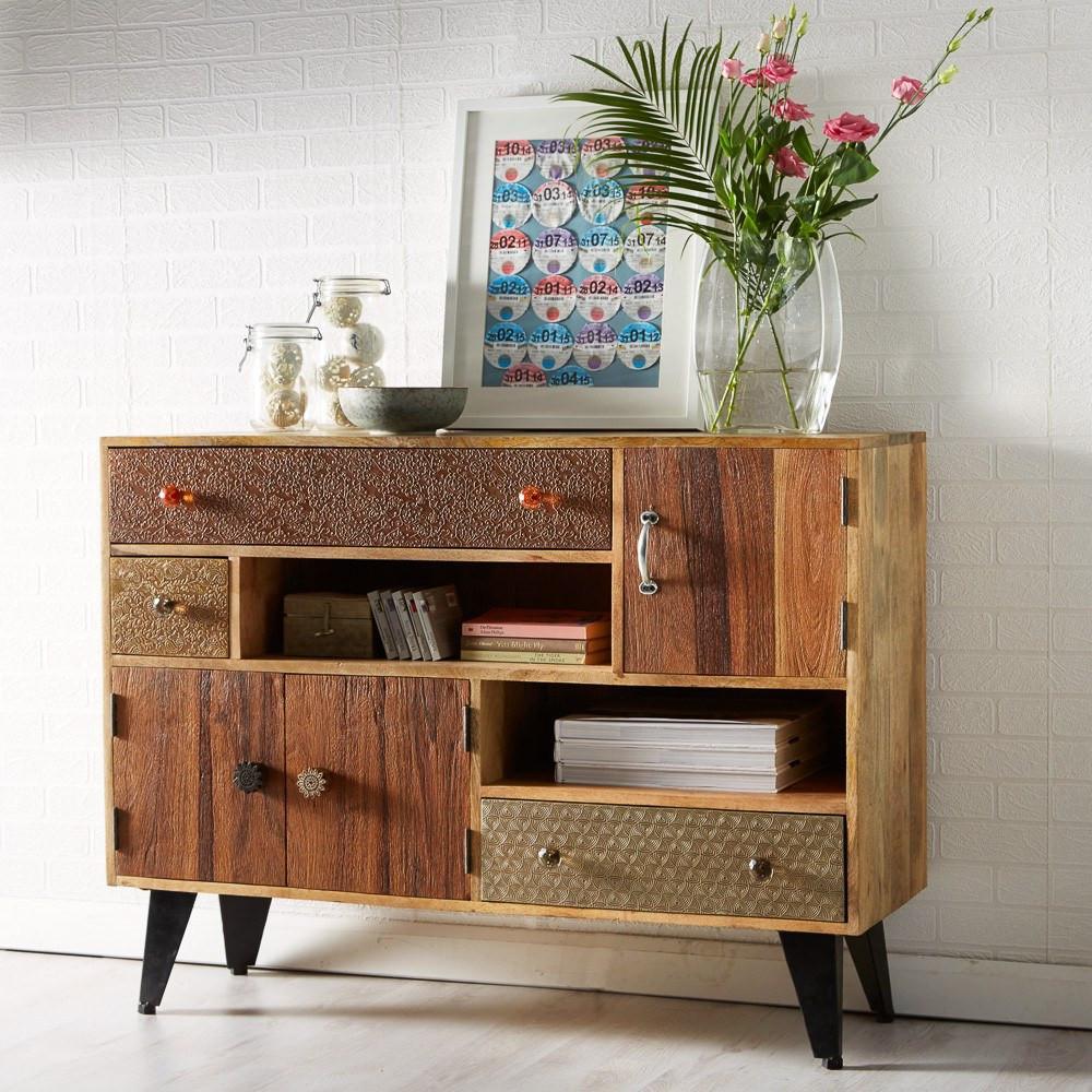 Handmade Side Board With Two Open Storage