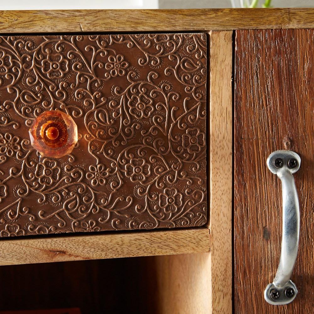 Handmade Side Board With Two Open Storage