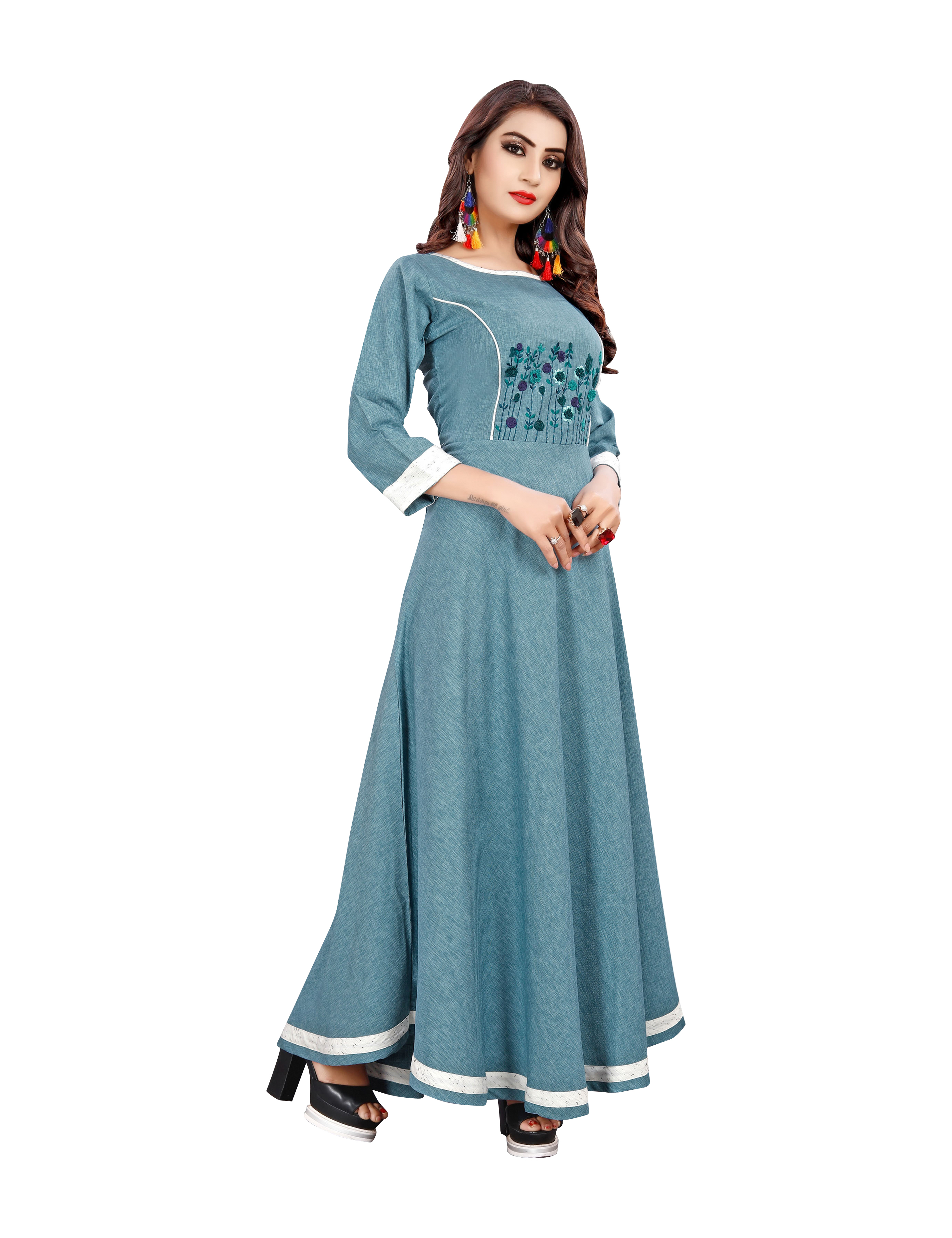 6 Colors Available Ladies Cotton Designer Kurti