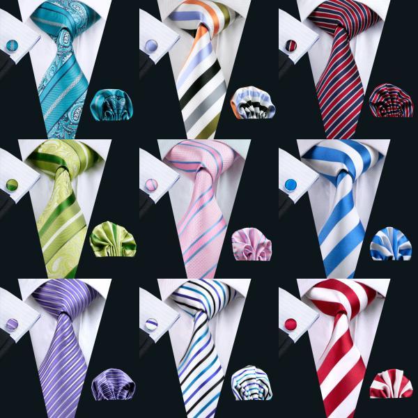 Necktie Sets - 100% Pure Silk, 170-180 Cm Length, Multiple Color Options | Handcrafted Solid Color Design, Suitable For Office, Weddings, Parties