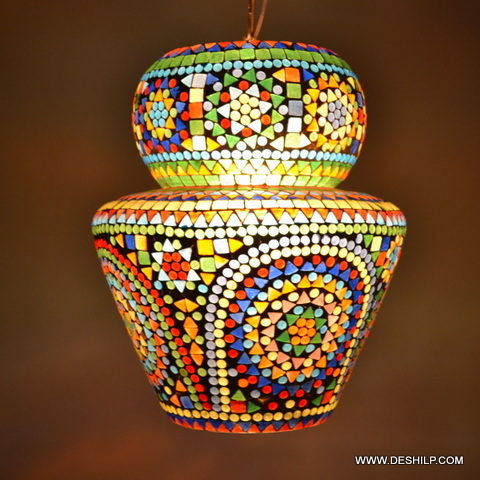 मल्टीकलर बड़ा ग्लास मोज़ेक वॉल हैंगिंग