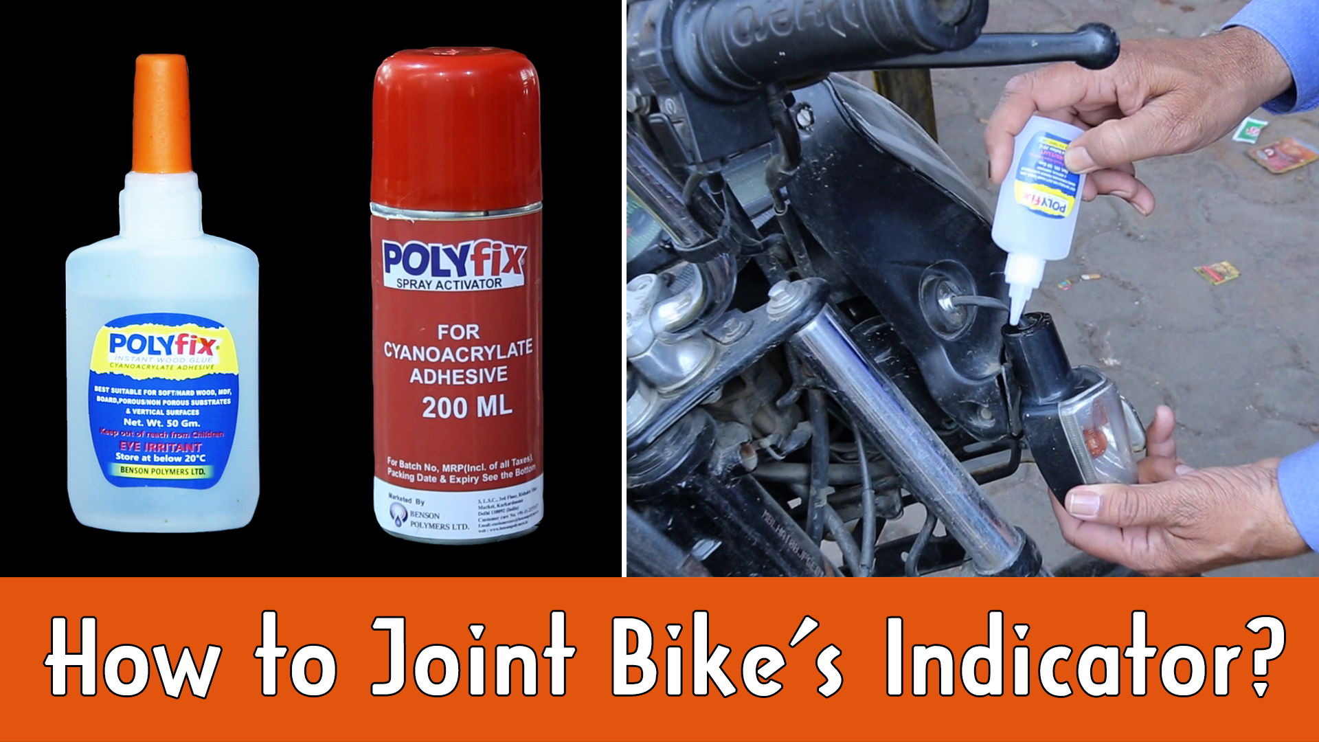 Cyanoacrylate Glue Application: For Repairing Bike Indicators