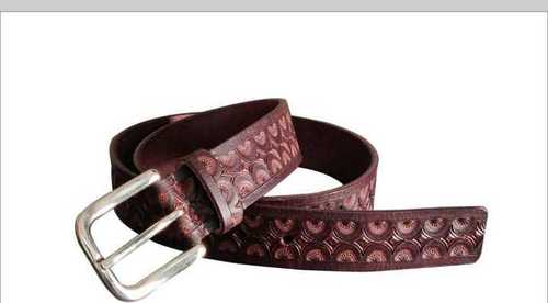 बरगंडी लेदर बेल्ट