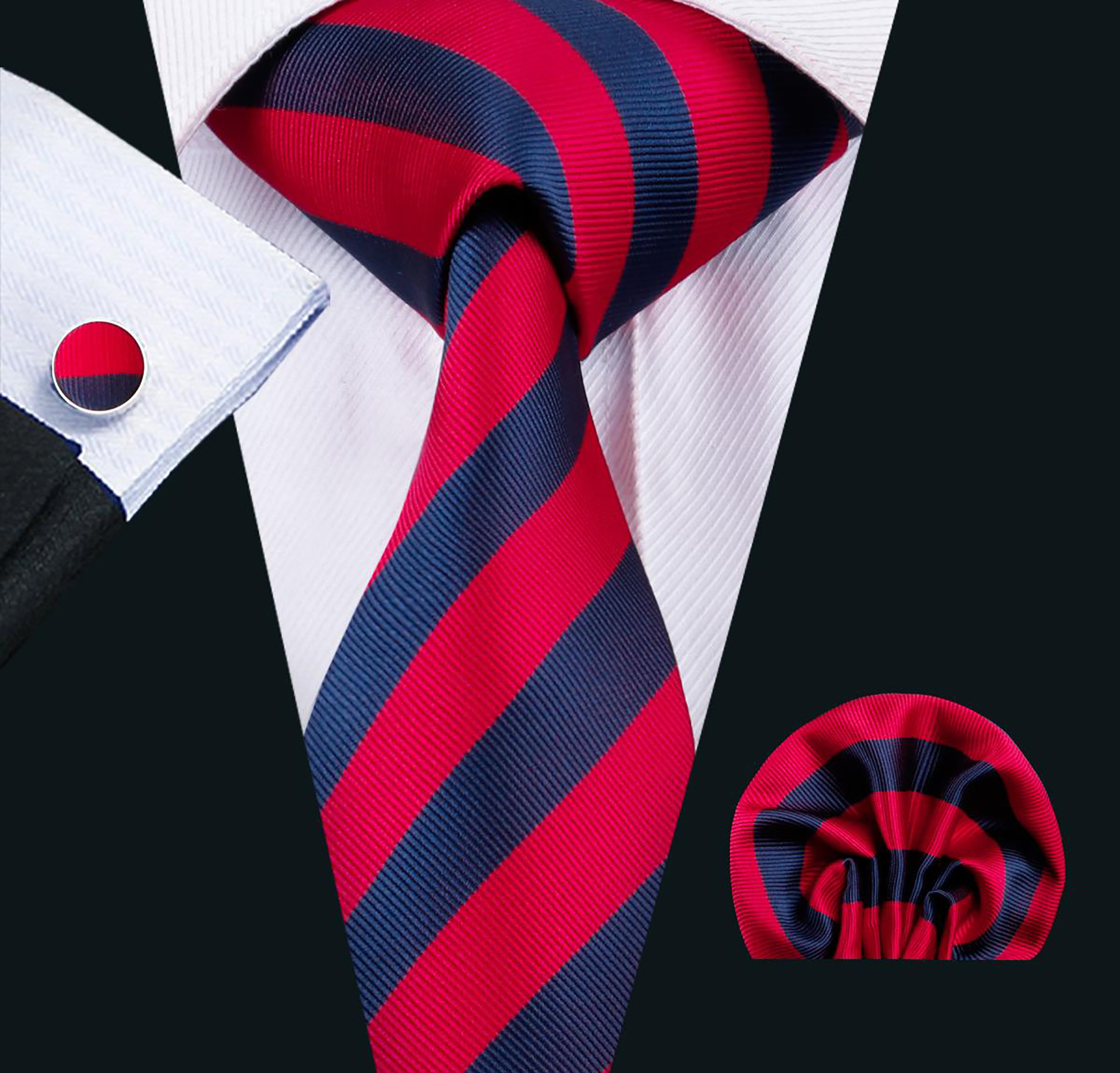 Stripe Ties - High Quality Microfiber Polyester, 170-180 Cm Length | Vibrant Color Combinations, Broad & Tapered Designs