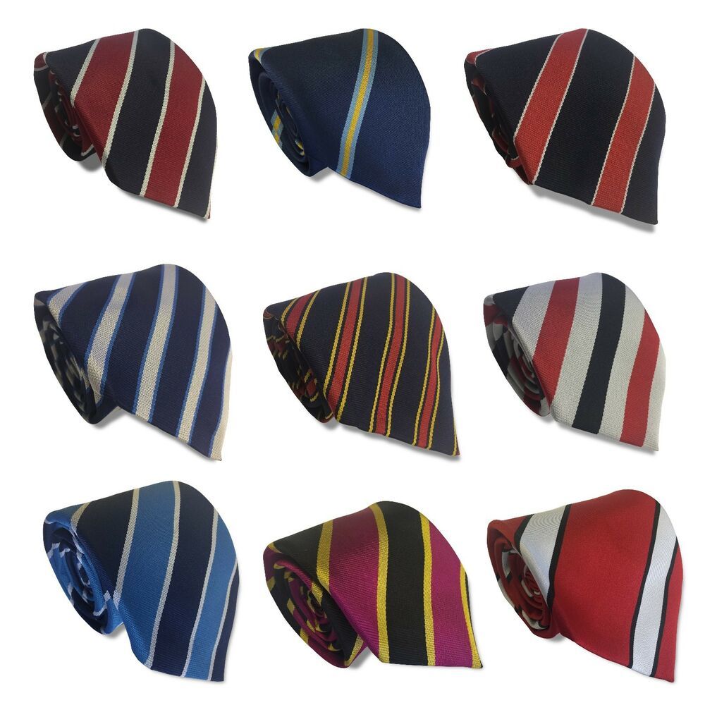 Stripe Ties - High Quality Microfiber Polyester, 170-180 Cm Length | Vibrant Color Combinations, Broad & Tapered Designs