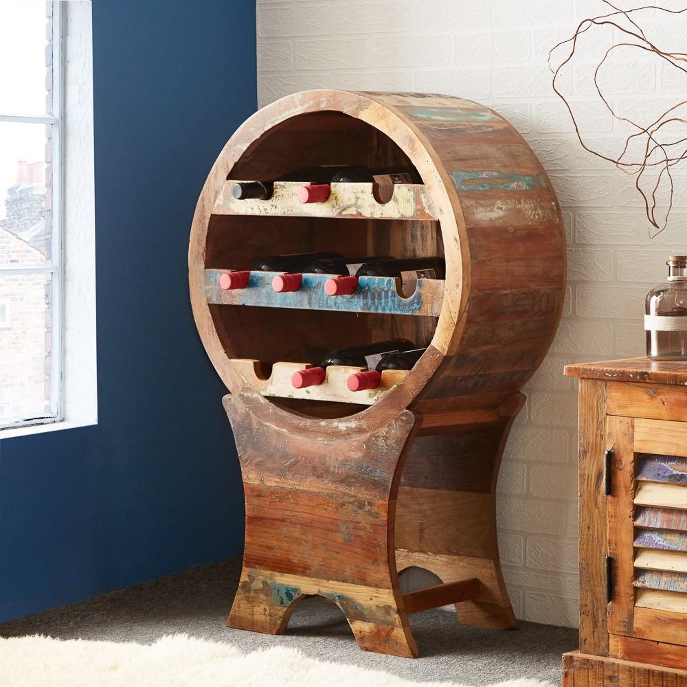 Handmade Boat Wine Cabinet
